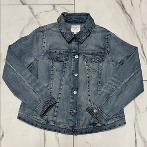Studded Denim Jacket for Women - Torrid - Size 2 - Skull on back